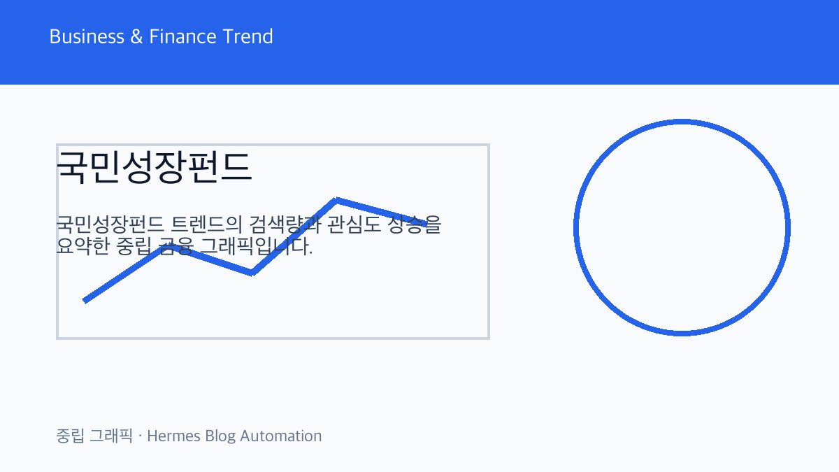 국민성장펀드 관련 중립 금융 그래픽 1
