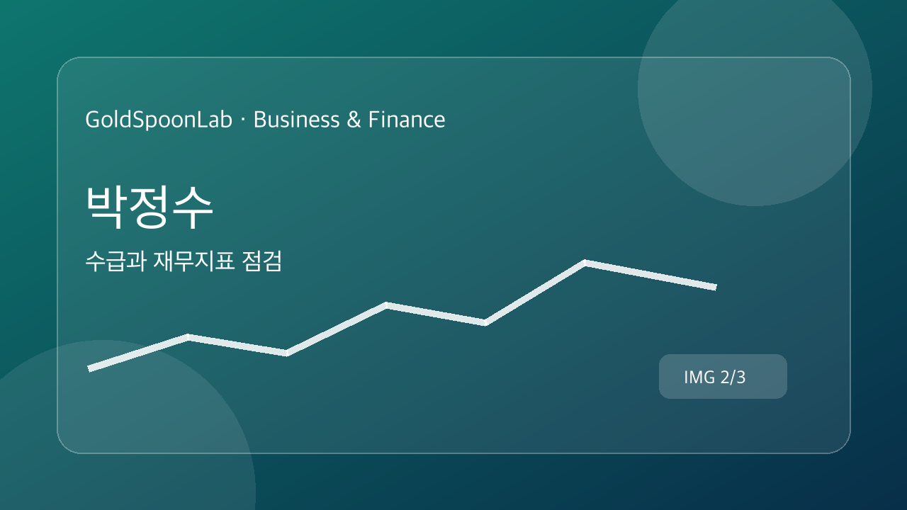 박정수 수급과 재무지표 점검를 설명하는 금융시장 중립 그래픽