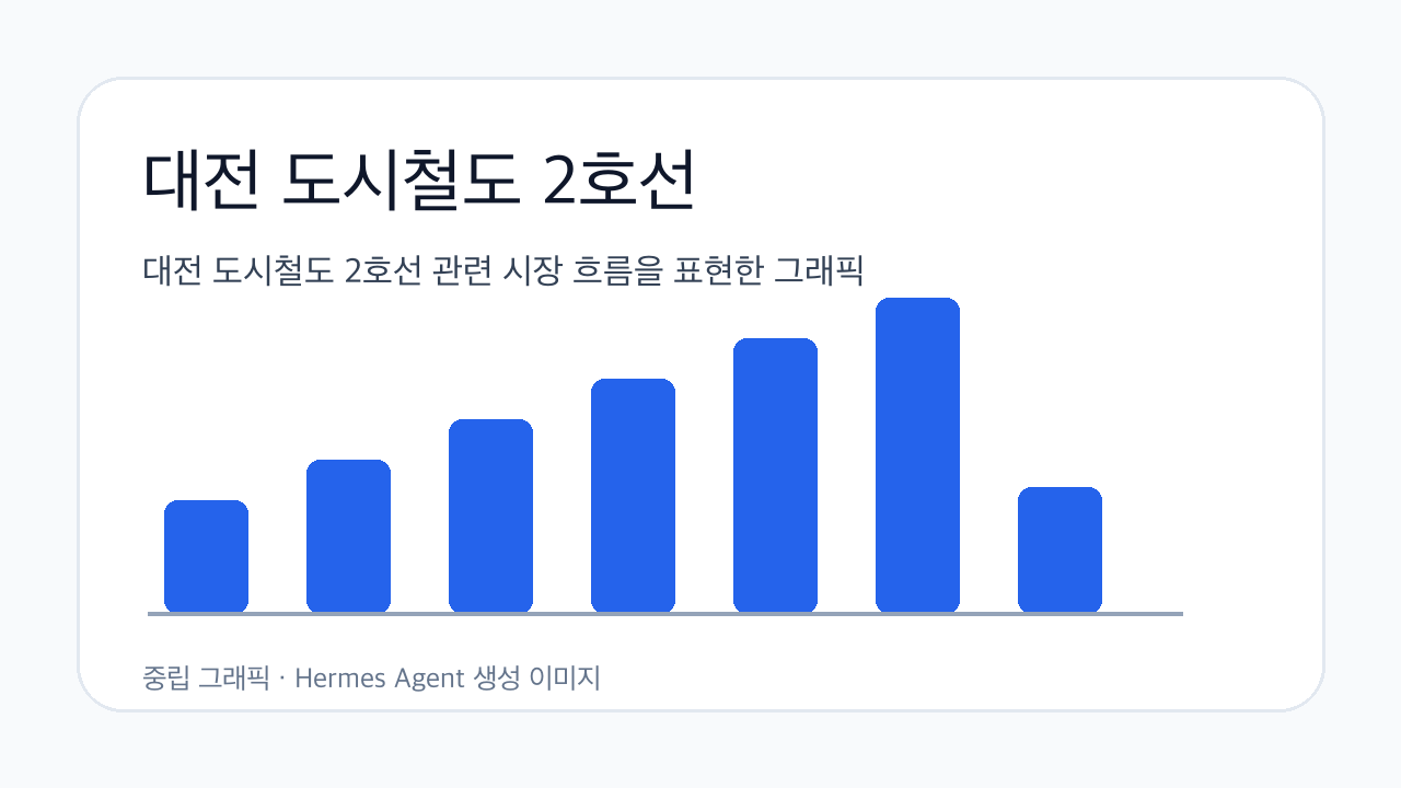 대전 도시철도 2호선 관련 시장 흐름을 표현한 그래픽