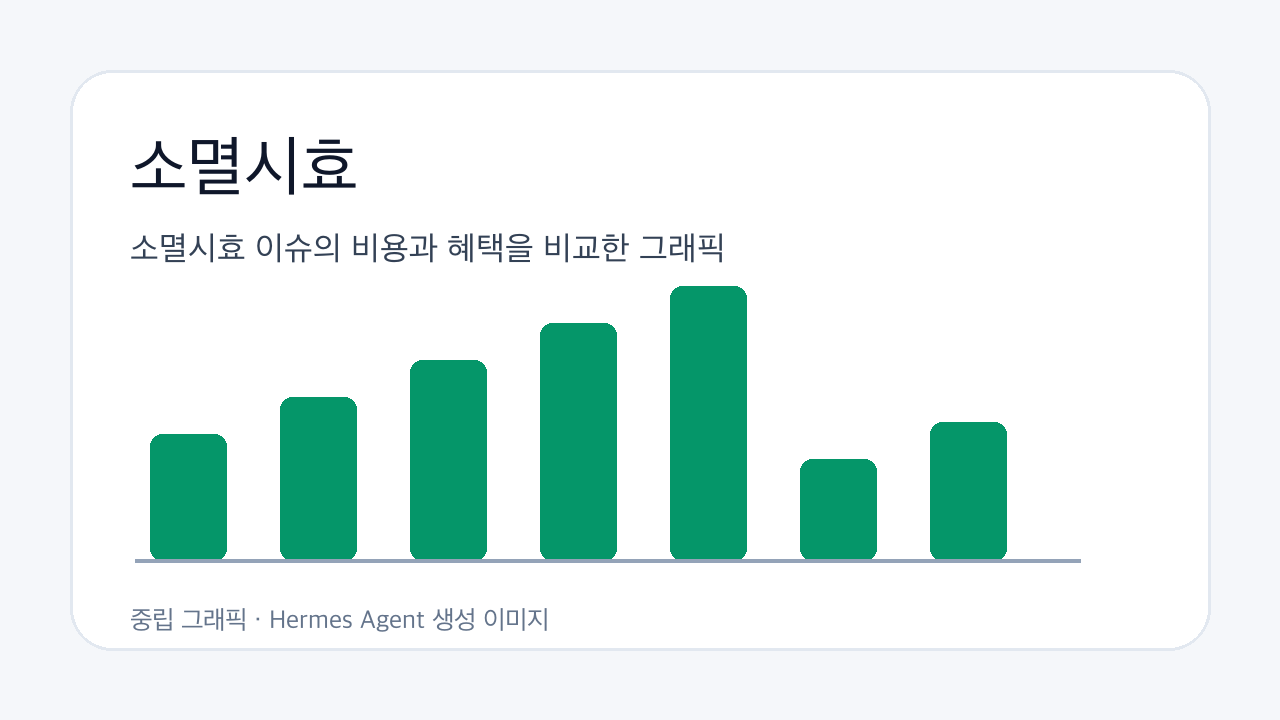 소멸시효 이슈의 비용과 혜택을 비교한 그래픽