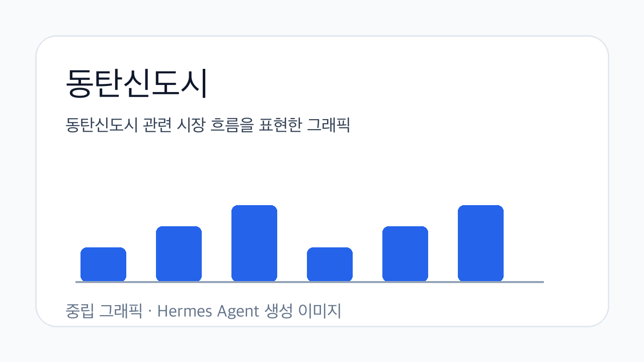 동탄신도시 관련 시장 흐름을 표현한 그래픽