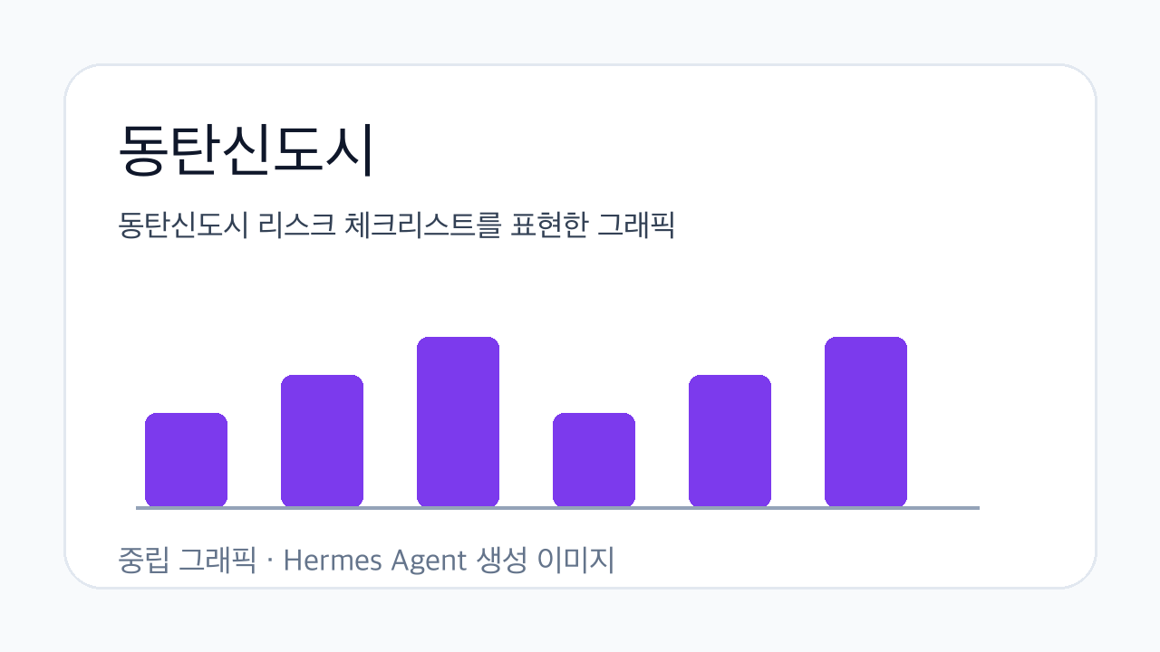 동탄신도시 리스크 체크리스트를 표현한 그래픽