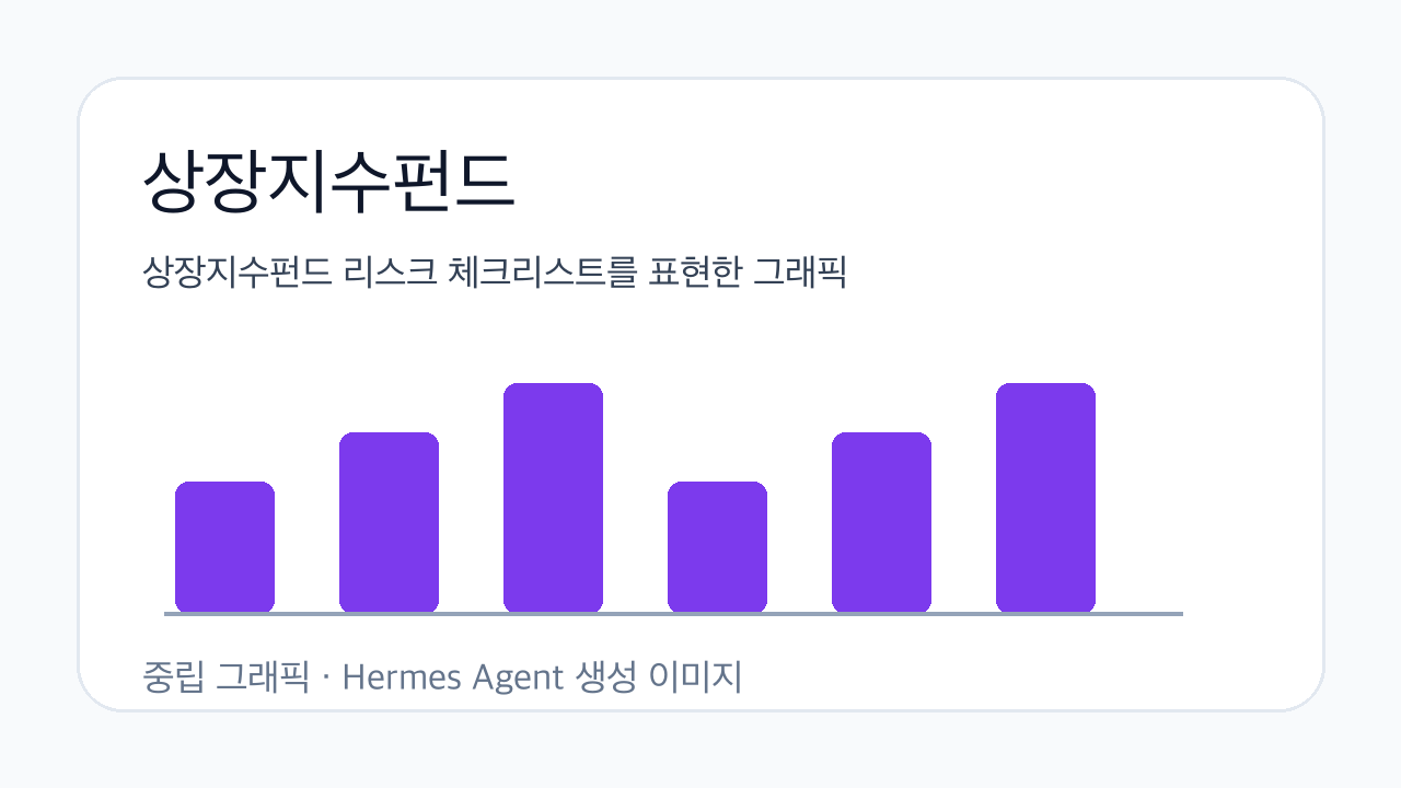 상장지수펀드 리스크 체크리스트를 표현한 그래픽