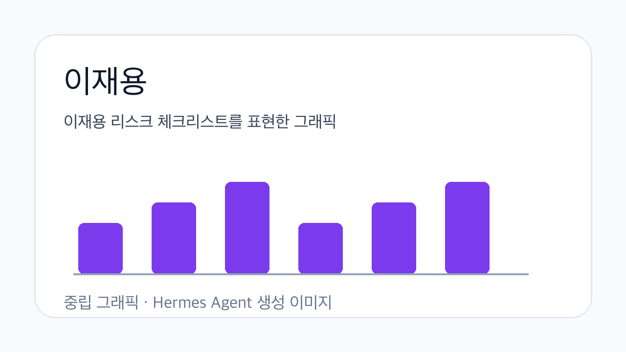 이재용 리스크 체크리스트를 표현한 그래픽
