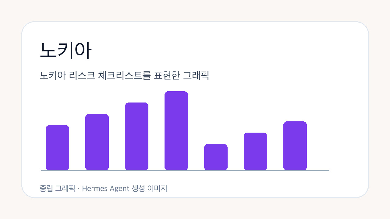 노키아 리스크 체크리스트를 표현한 그래픽