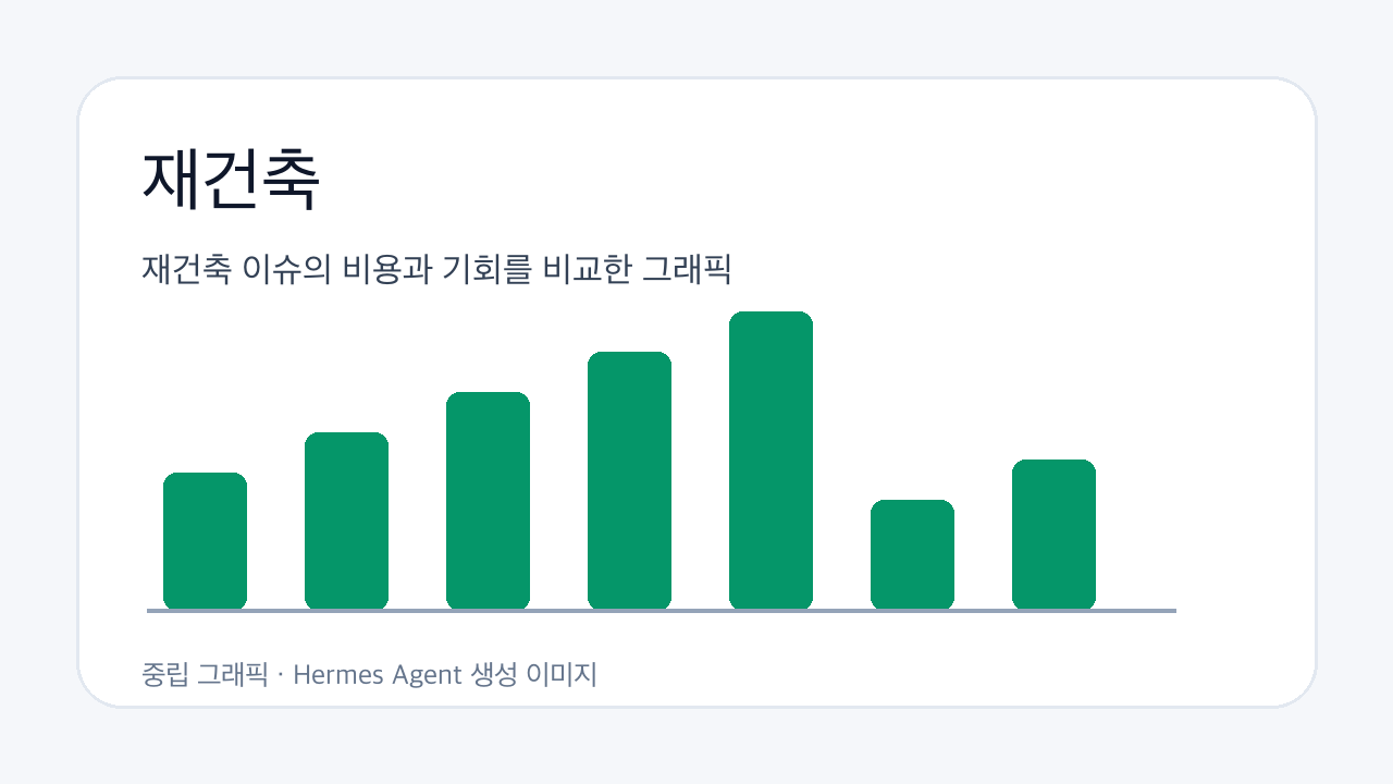 재건축 이슈의 비용과 기회를 비교한 그래픽
