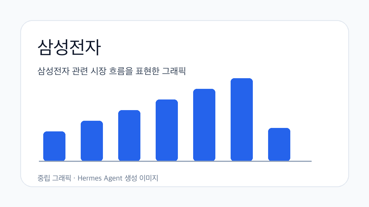 삼성전자 관련 시장 흐름을 표현한 그래픽
