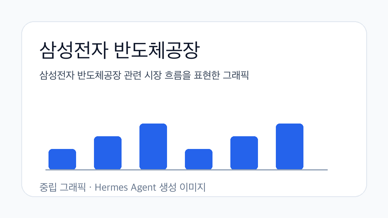 삼성전자 반도체공장 관련 시장 흐름을 표현한 그래픽