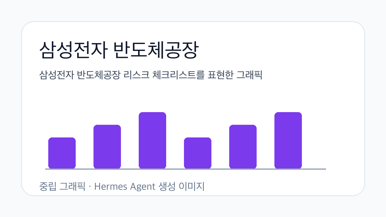 삼성전자 반도체공장 리스크 체크리스트를 표현한 그래픽