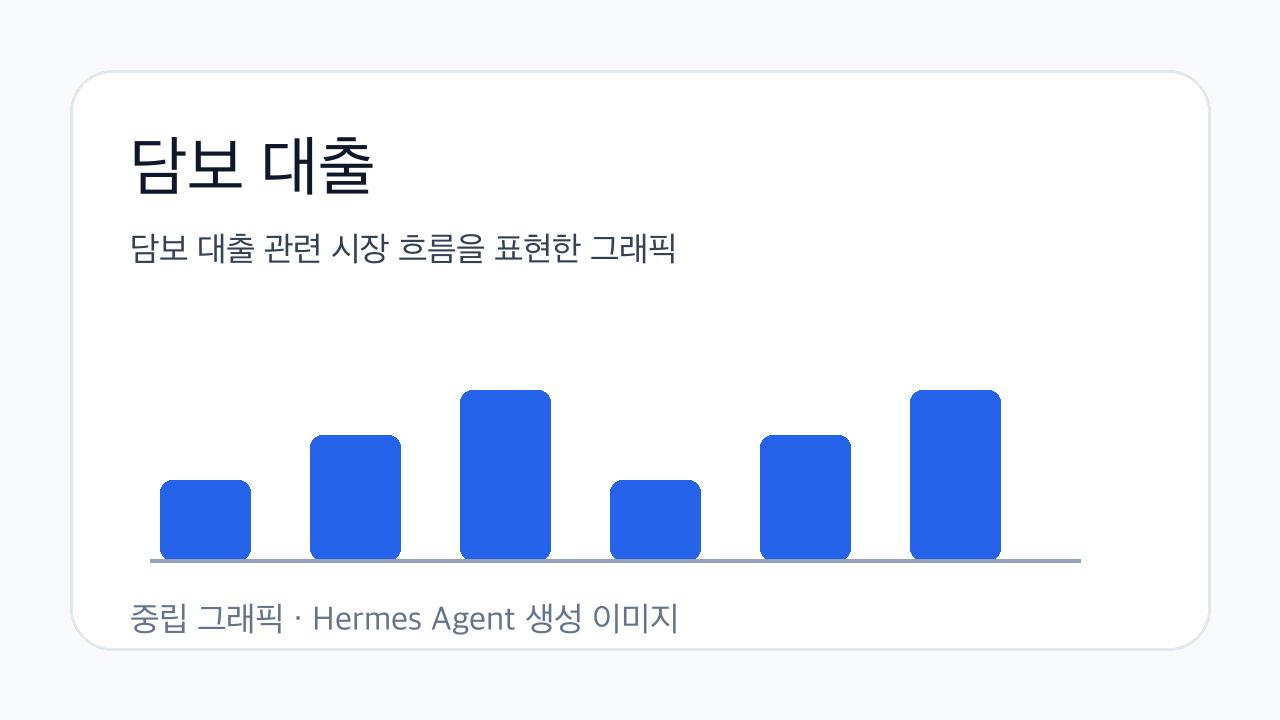 담보 대출 관련 시장 흐름을 표현한 그래픽