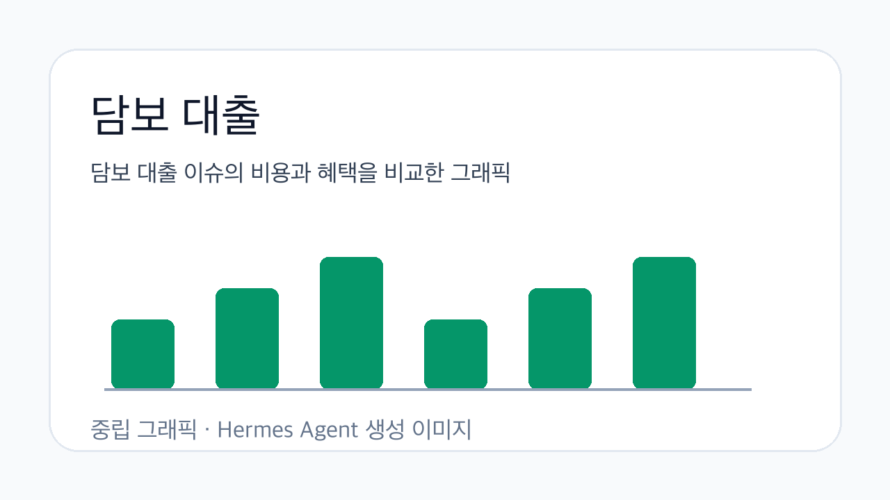 담보 대출 이슈의 비용과 혜택을 비교한 그래픽