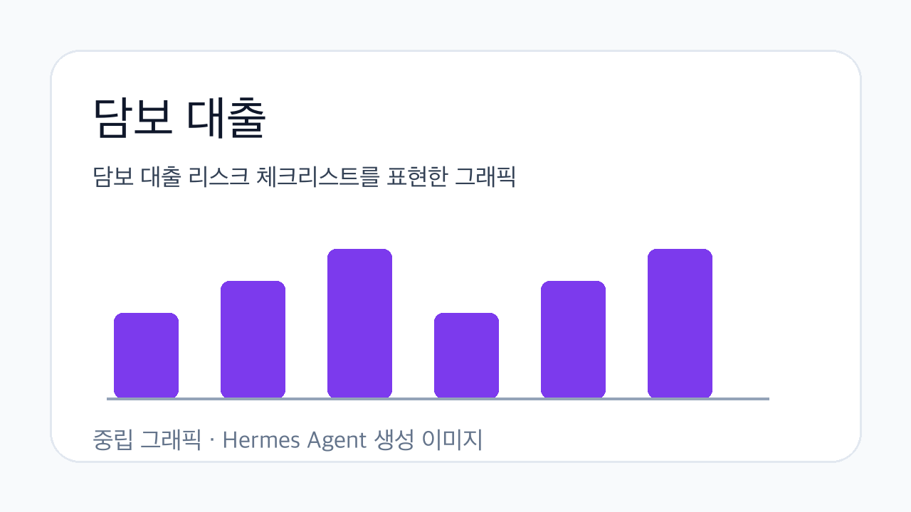 담보 대출 리스크 체크리스트를 표현한 그래픽