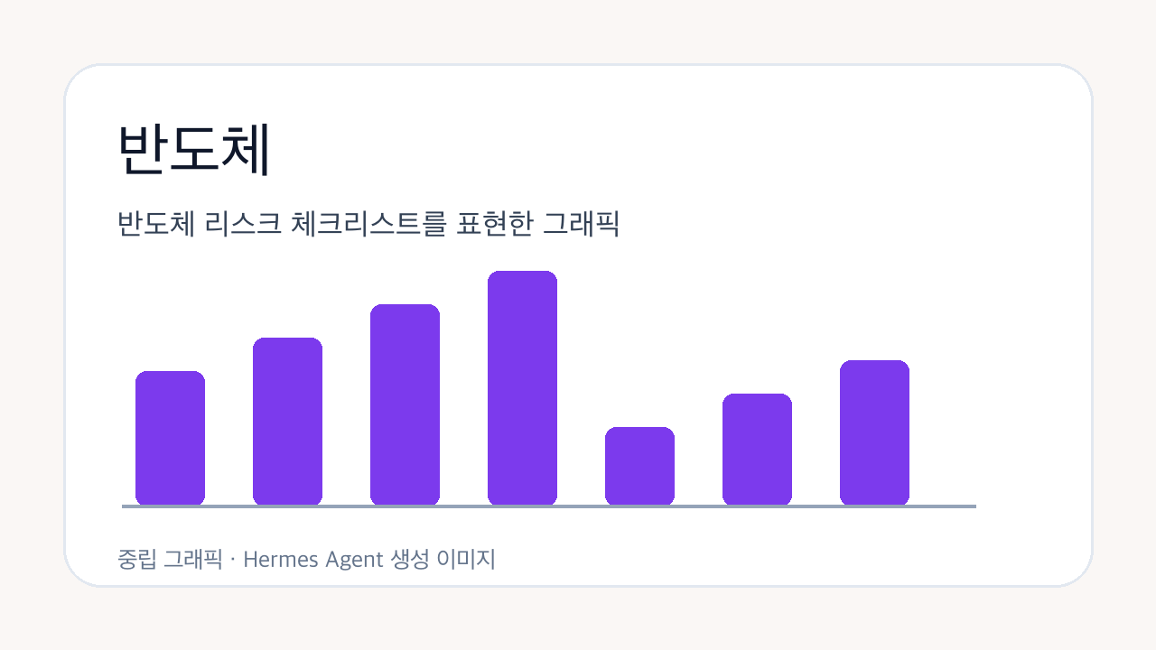 반도체 리스크 체크리스트를 표현한 그래픽