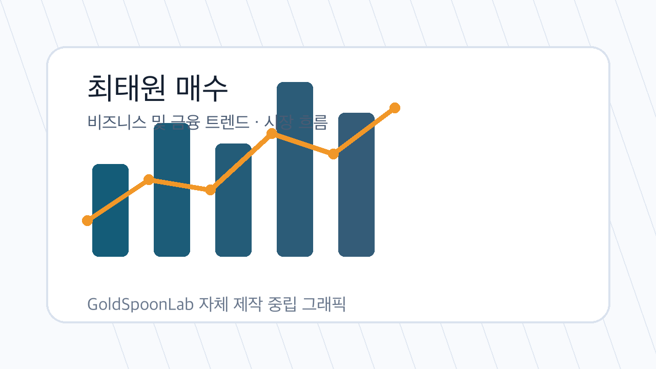 최태원 매수 관련 시장 분석 그래픽