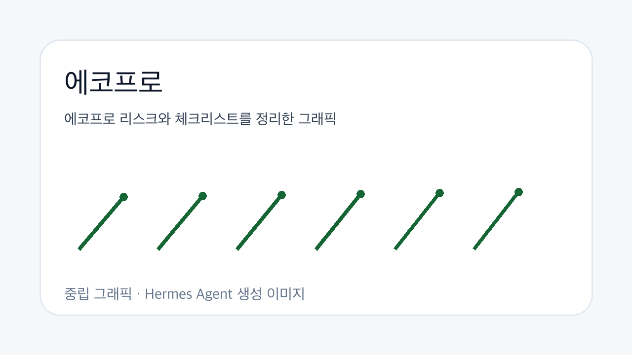 에코프로 리스크와 체크리스트를 정리한 그래픽