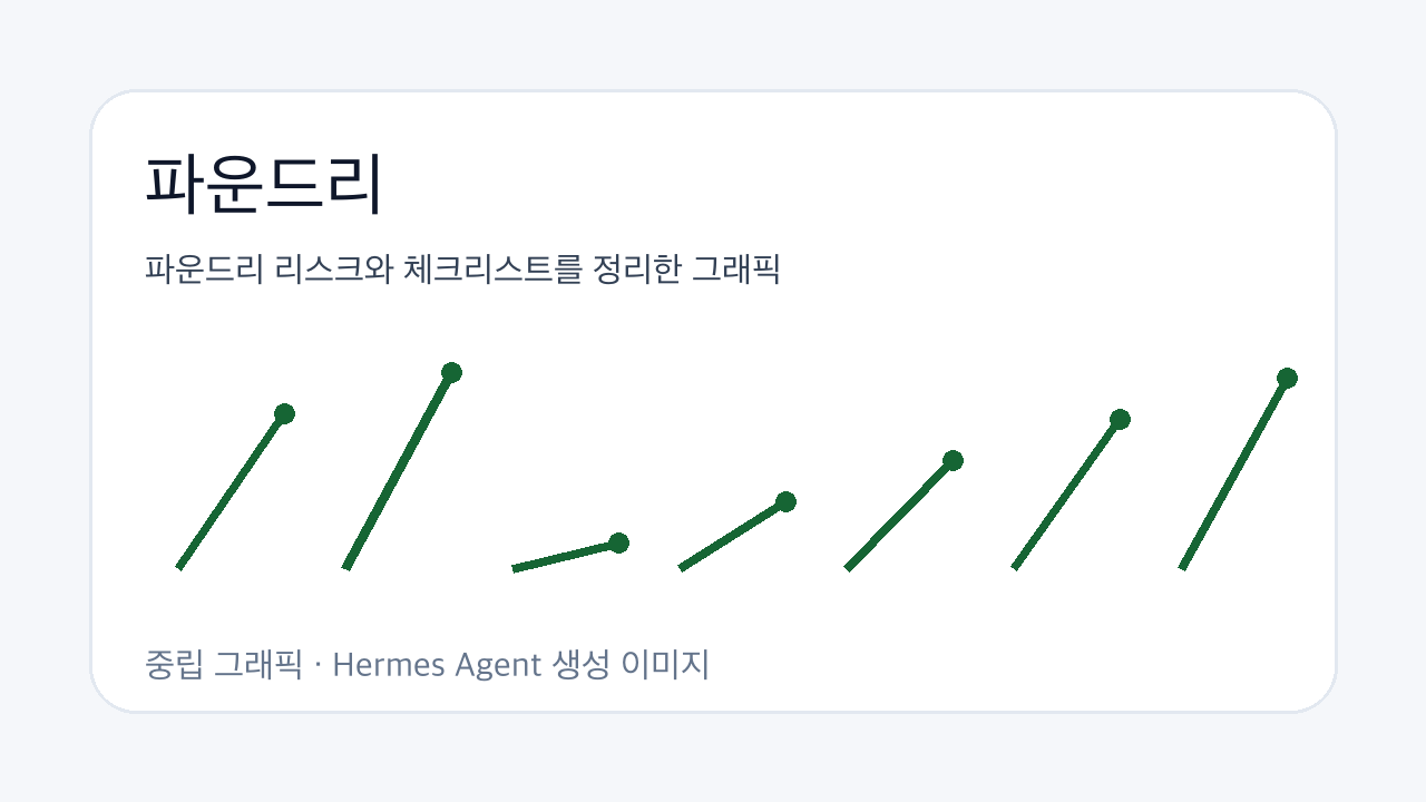 파운드리 리스크와 체크리스트를 정리한 그래픽