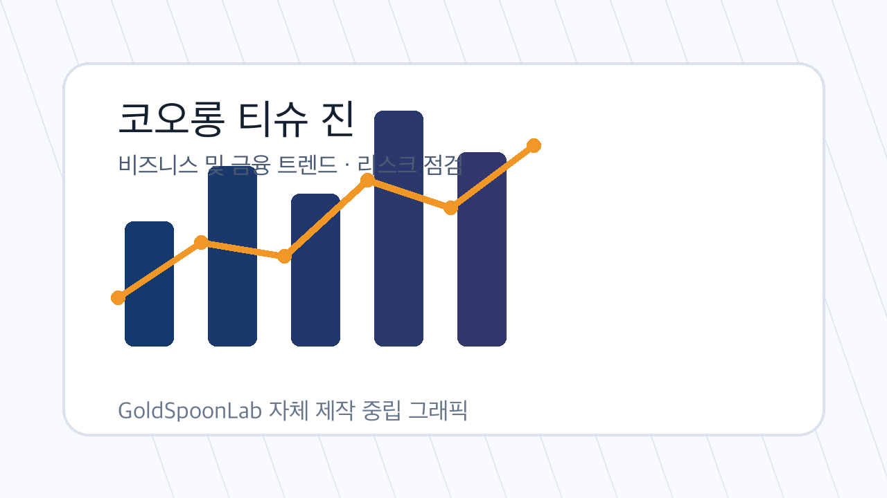 코오롱 티슈 진 관련 시장 분석 그래픽