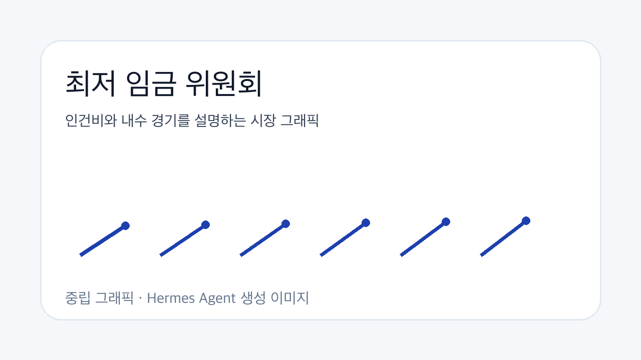 인건비와 내수 경기를 설명하는 시장 그래픽