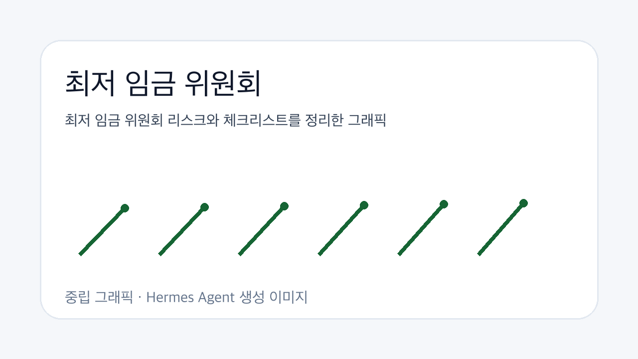 최저 임금 위원회 리스크와 체크리스트를 정리한 그래픽