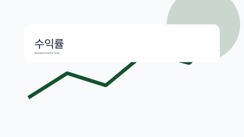 수익률 비즈니스 금융 트렌드 그래픽 1