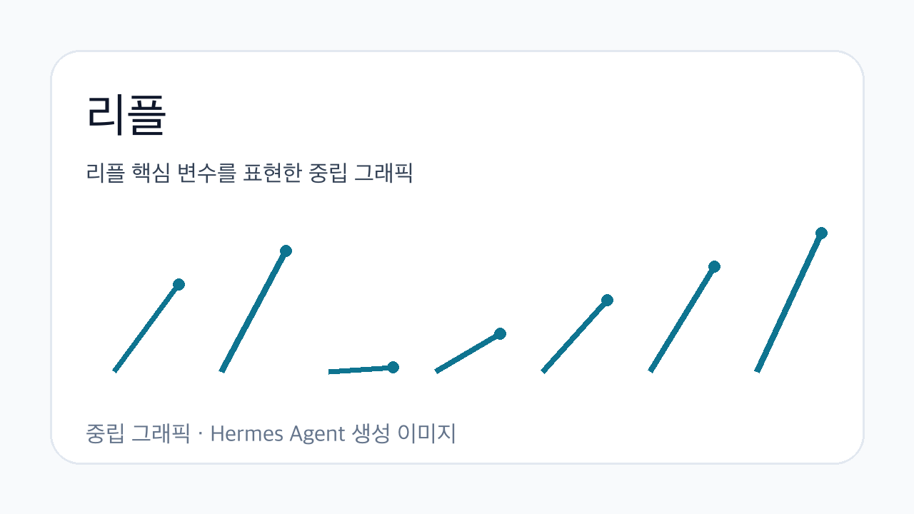 리플 핵심 변수를 표현한 중립 그래픽