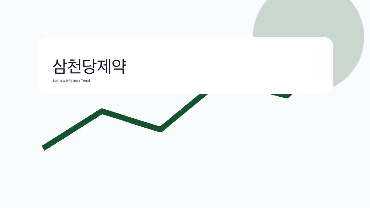 삼천당제약 비즈니스 금융 트렌드 그래픽 1
