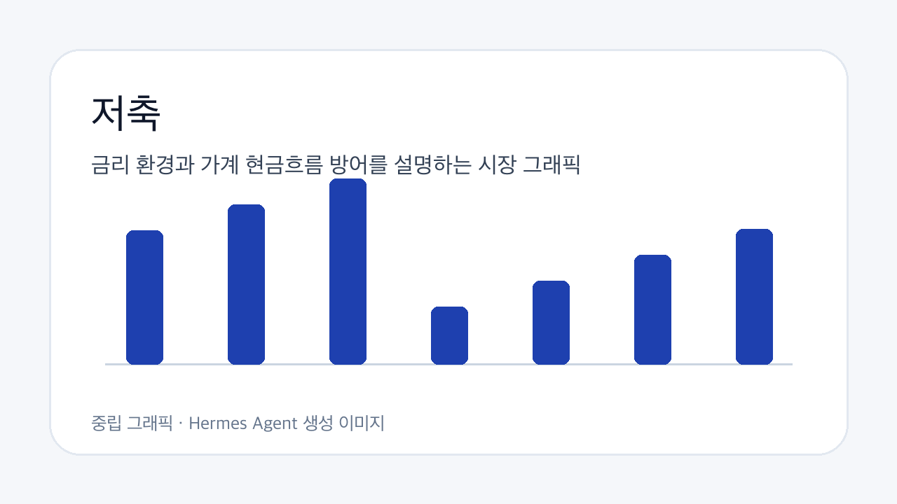 금리 환경과 가계 현금흐름 방어를 설명하는 시장 그래픽