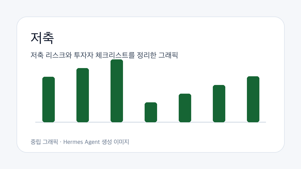 저축 리스크와 투자자 체크리스트를 정리한 그래픽