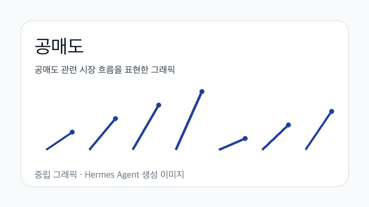 공매도 관련 시장 흐름을 표현한 그래픽