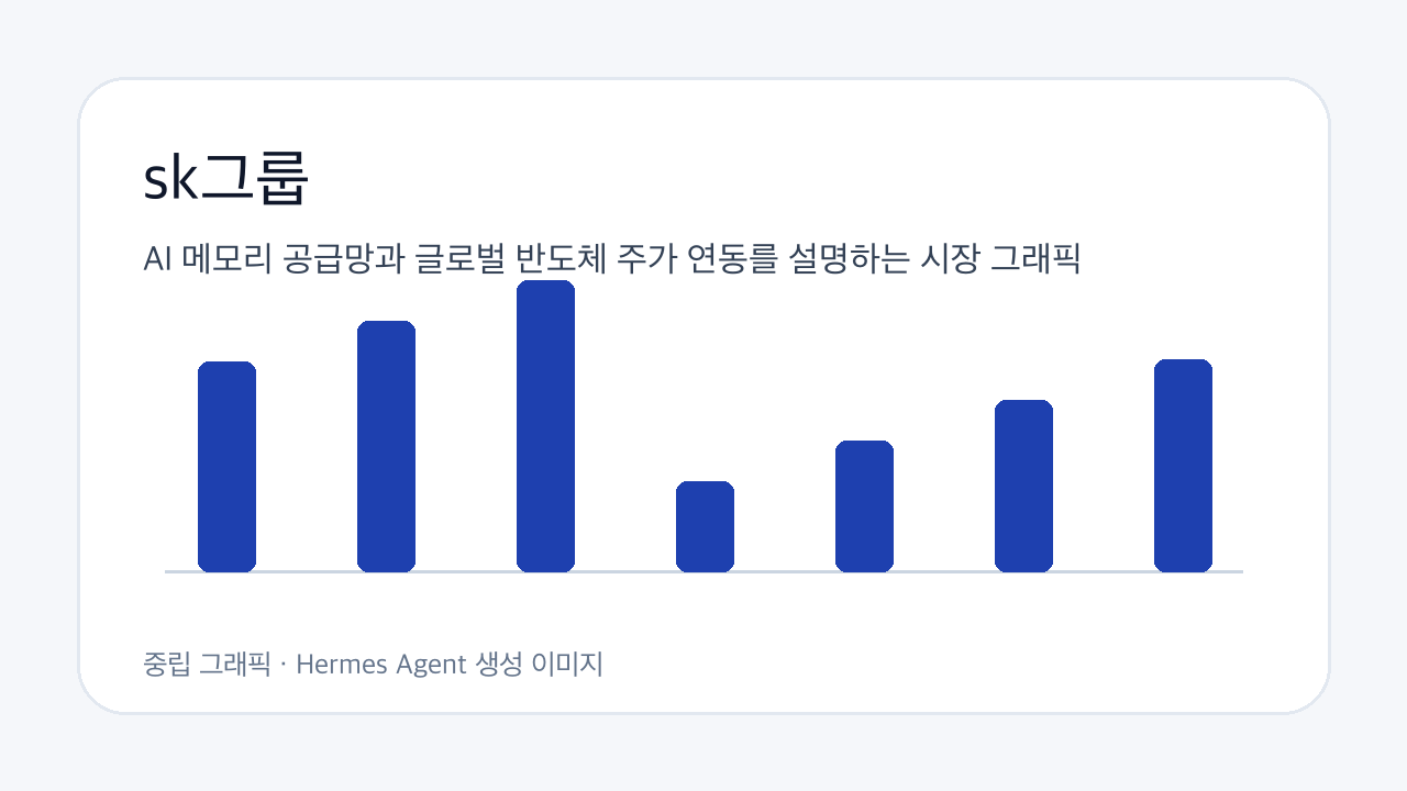 AI 메모리 공급망과 글로벌 반도체 주가 연동를 설명하는 시장 그래픽