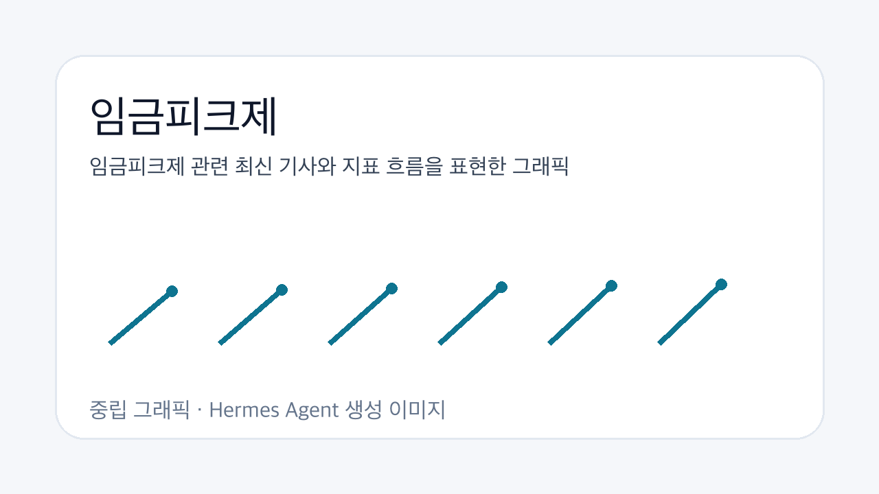 임금피크제 관련 최신 기사와 지표 흐름을 표현한 그래픽