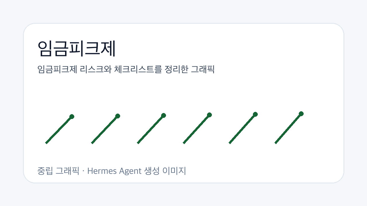 임금피크제 리스크와 체크리스트를 정리한 그래픽